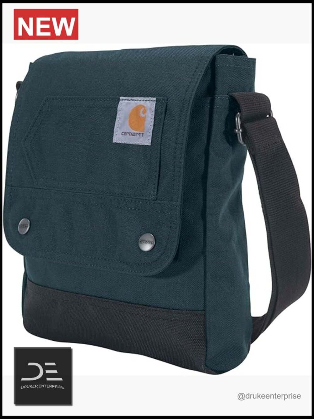 Rugged Water Repellent Messenger Crossbody Bag with Laptop Sleeve